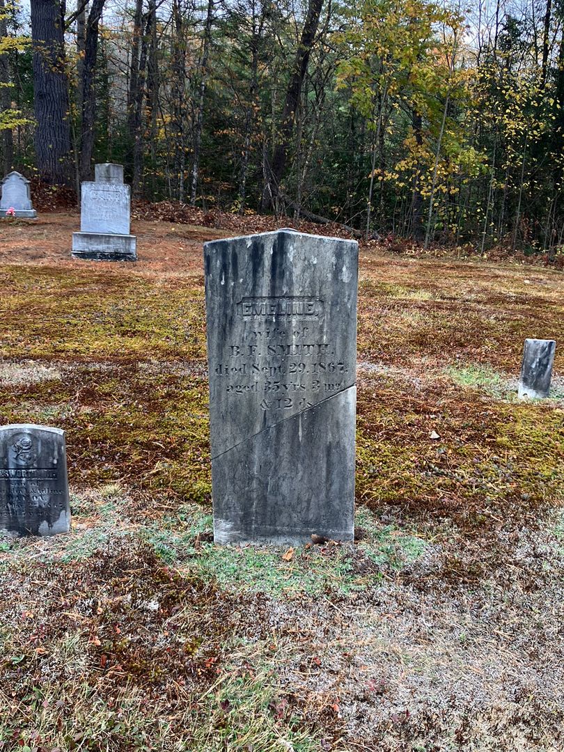 Emeline Smith's grave. Photo 1