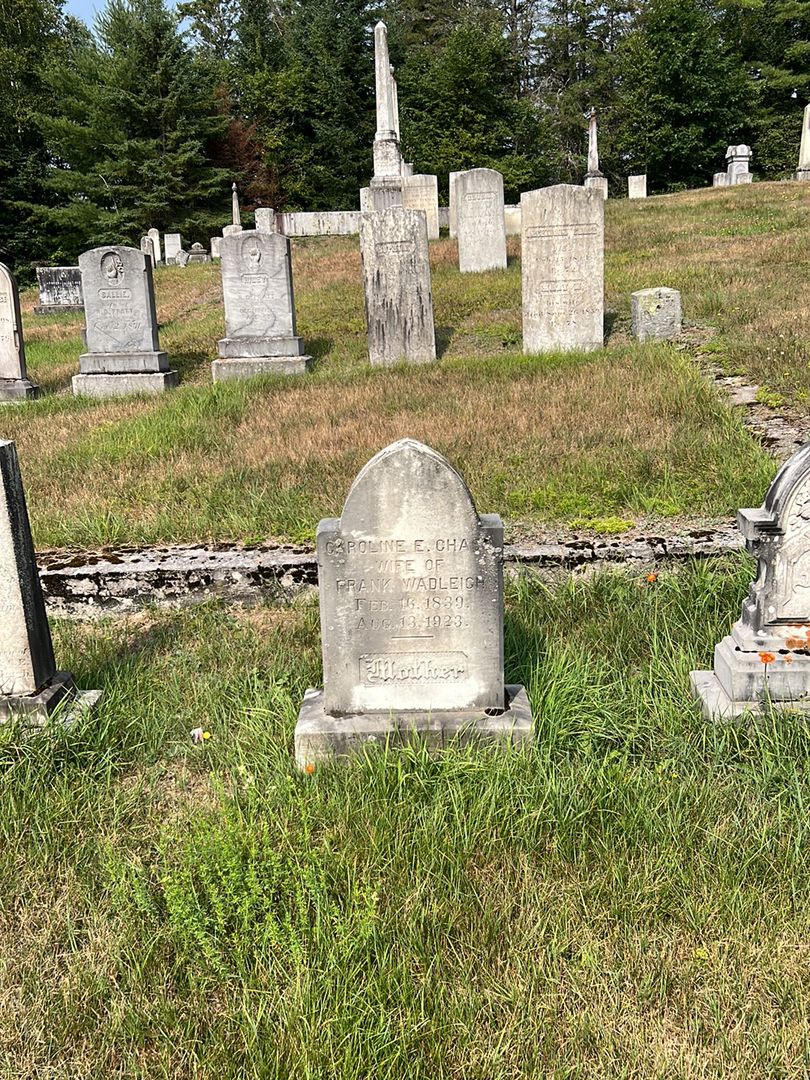 Caroline E. Chas Wadleigh's grave. Photo 1