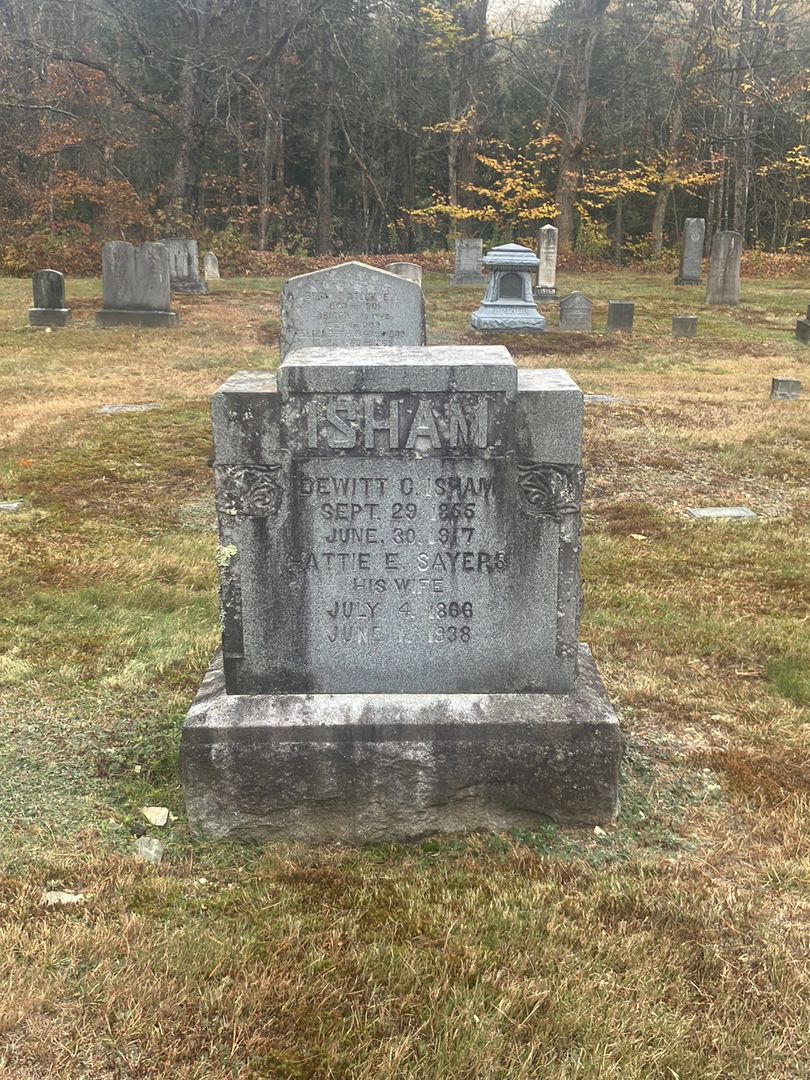 Dewitt C. Isham's grave. Photo 1