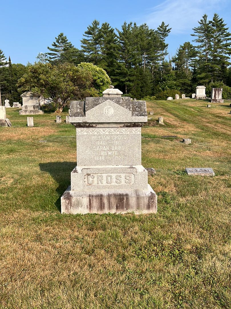 Sarah Baird Cross's grave. Photo 1