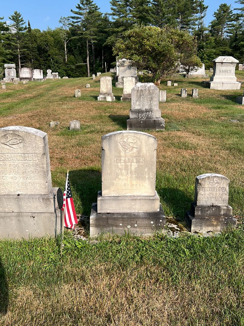 Clara M. Randall's grave. Photo 1