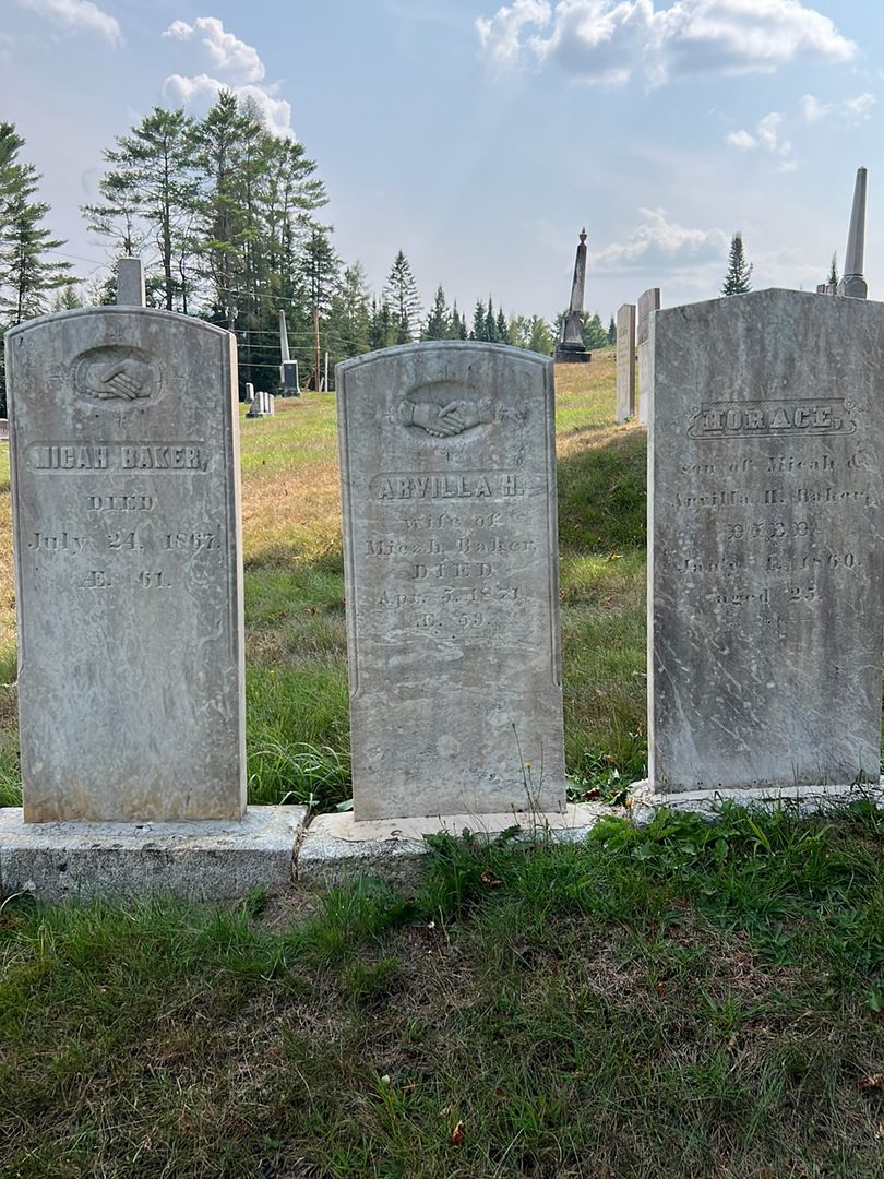 Arvilla H. Baker's grave. Photo 1