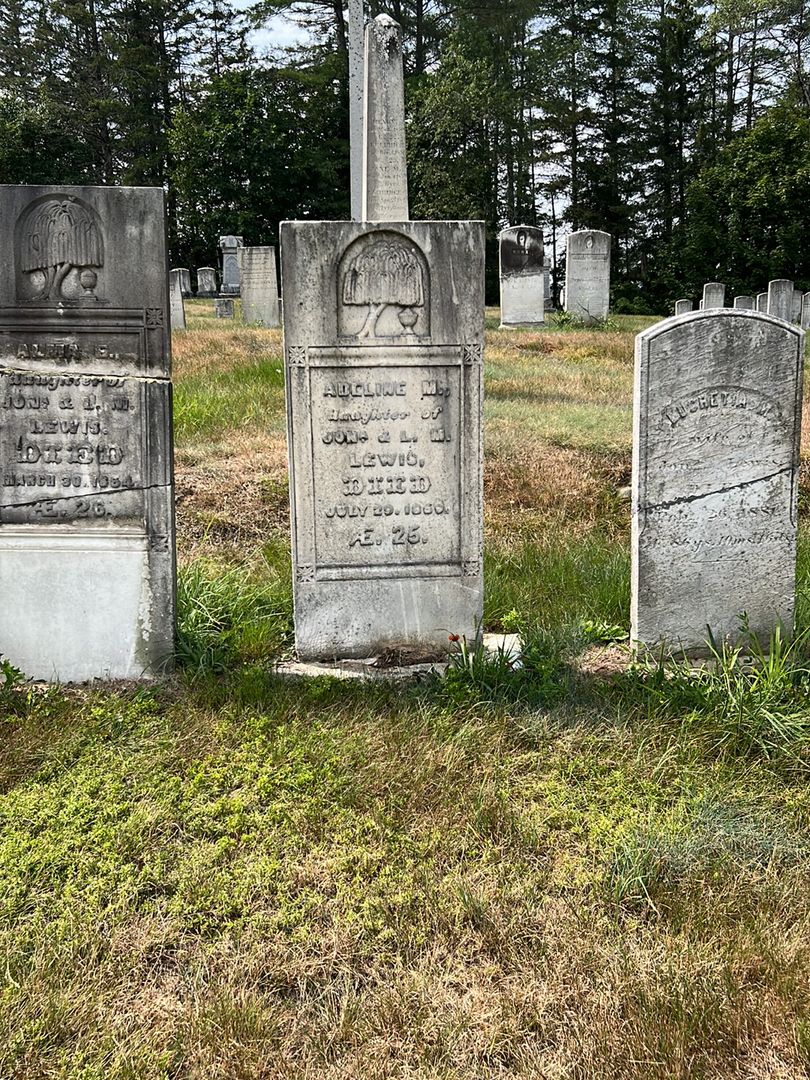 Adeline M. Lewis's grave. Photo 1