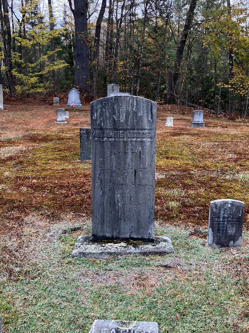 Adaline Dodge's grave. Photo 1