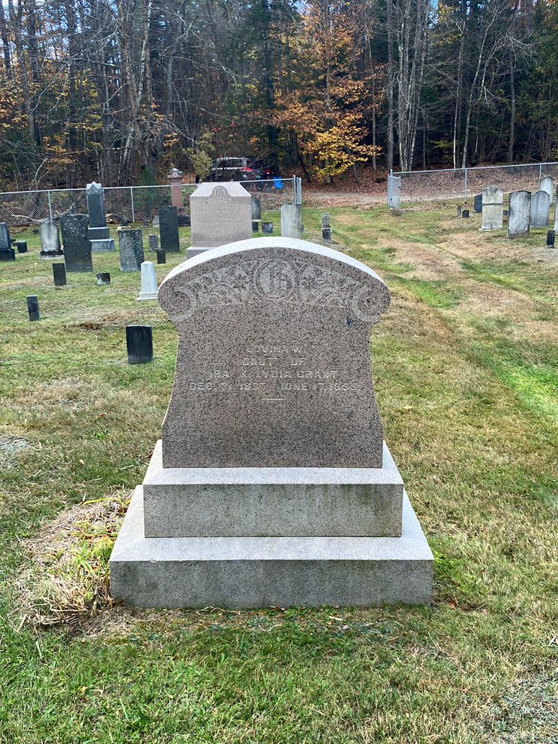 Lovina W. Grant's grave. Photo 1