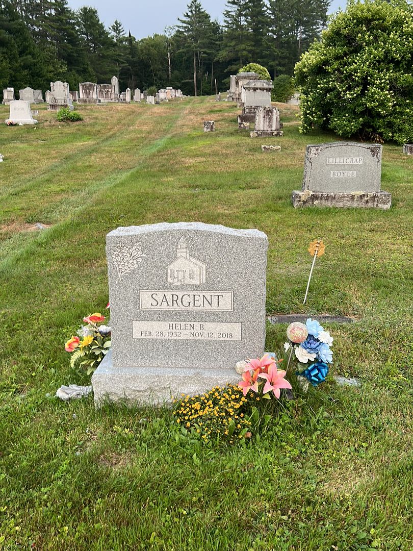 Helen B. Sargent's grave. Photo 1