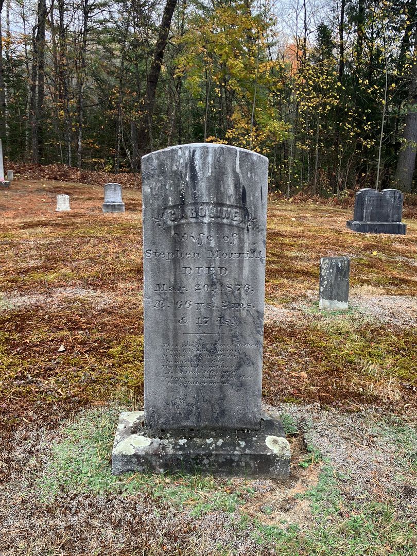 Caroline Morrill's grave. Photo 1