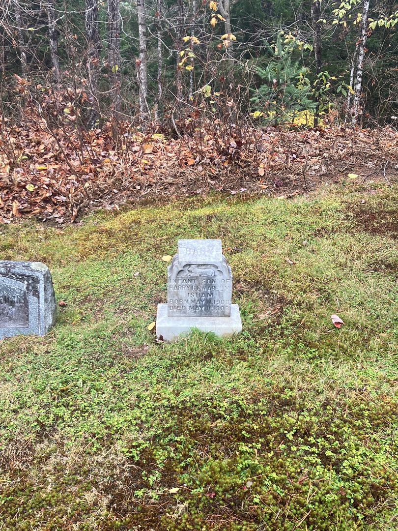 Infant Isham's grave. Photo 1