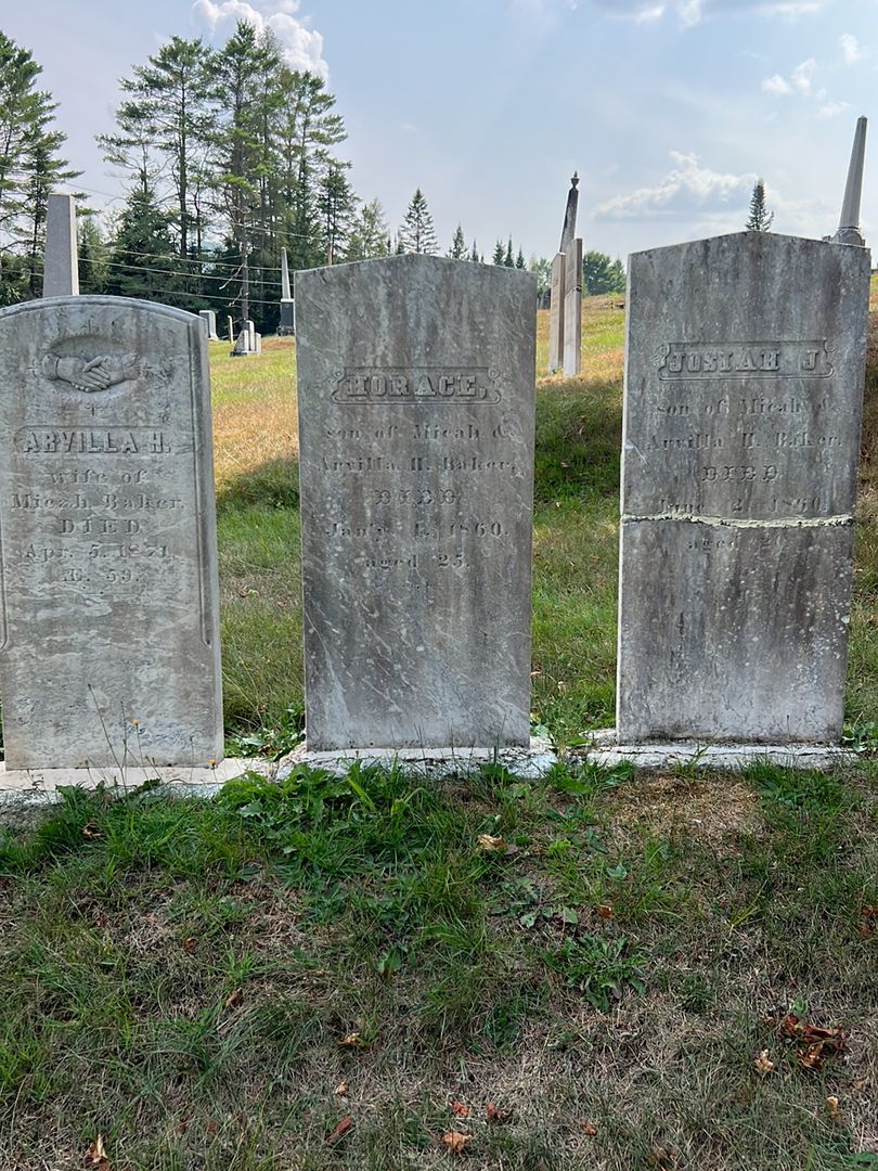 Horace Baker's grave. Photo 1